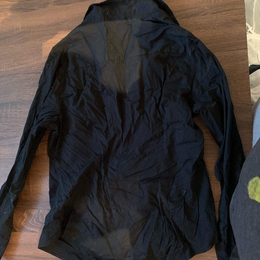 black old navy button down long sleeve dress shirt large